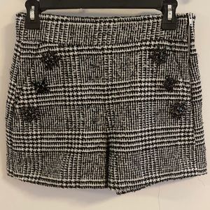 Gingham Embellished Shorts